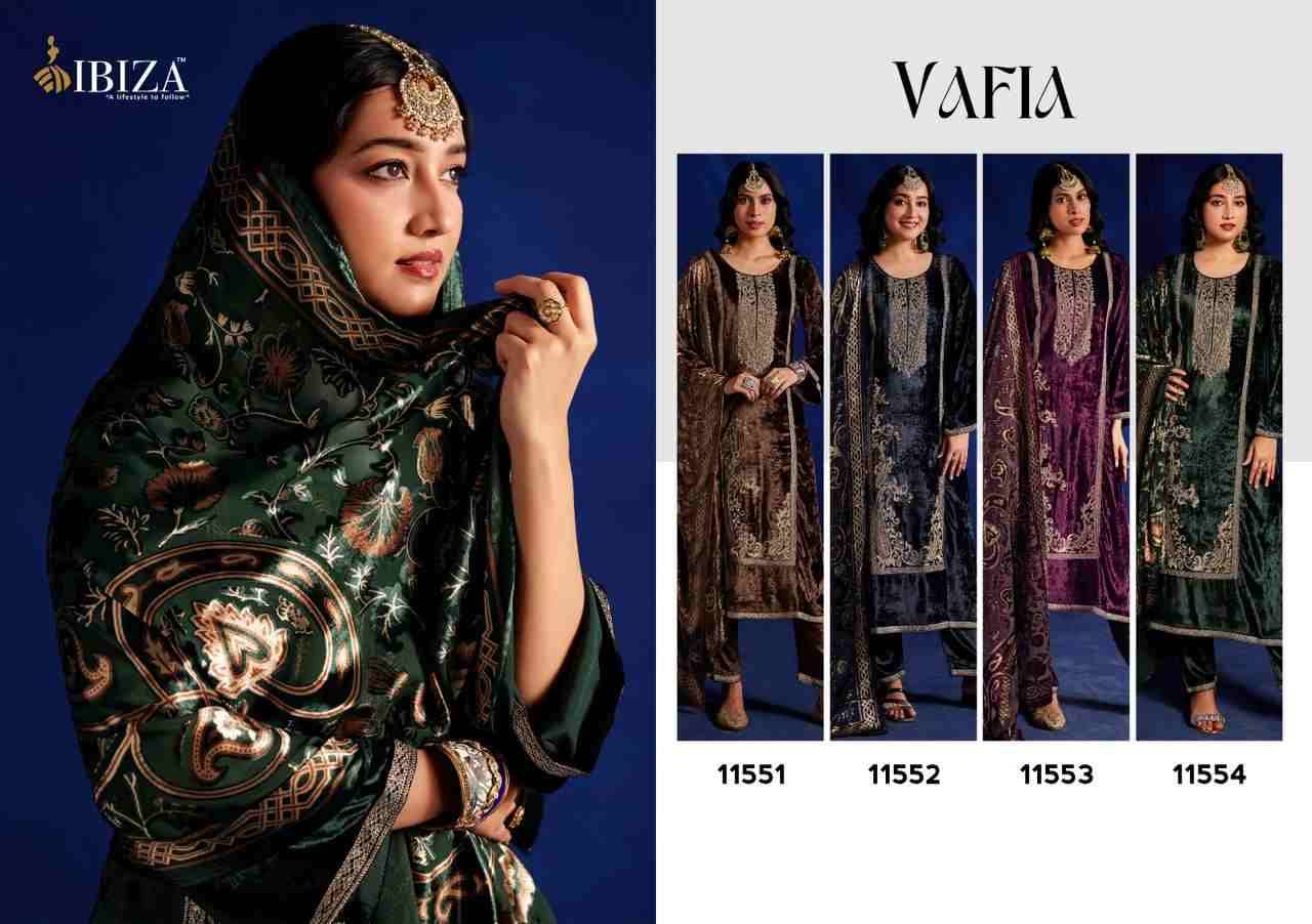 Vafia By Ibiza 11551 To 11554 Series Beautiful Festive Suits Colorful Stylish Fancy Casual Wear & Ethnic Wear Pure Viscose Velvet Dresses At Wholesale Price