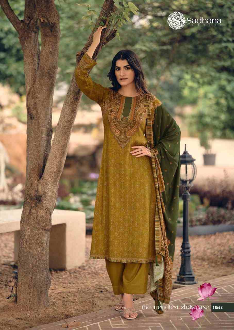 Vamika By Sadhana Fashion 11560 To 11565 Series Designer Festive Suits Beautiful Fancy Stylish Colorful Party Wear & Occasional Wear Pure Viscose Pashmina Print Dresses At Wholesale Price