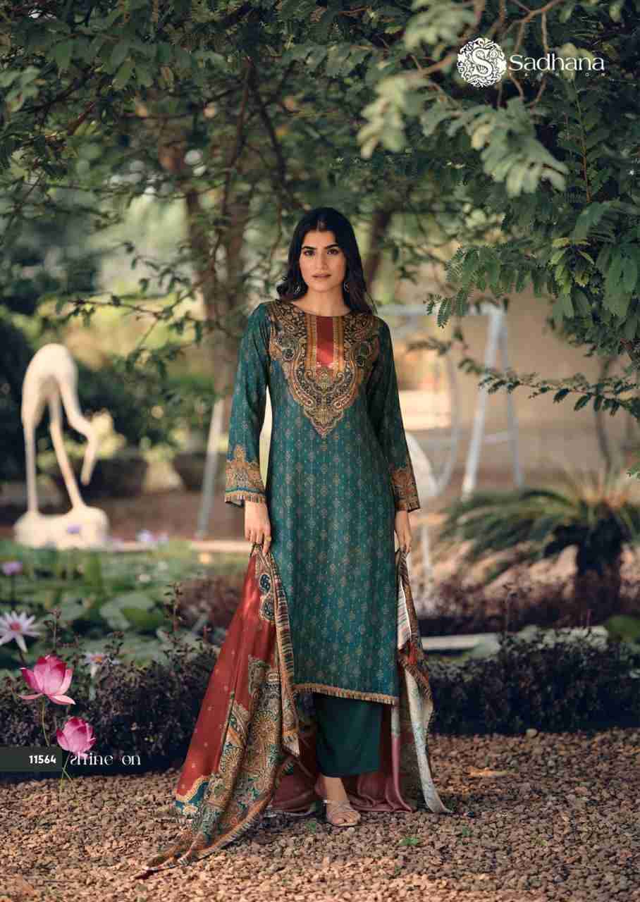 Vamika By Sadhana Fashion 11560 To 11565 Series Designer Festive Suits Beautiful Fancy Stylish Colorful Party Wear & Occasional Wear Pure Viscose Pashmina Print Dresses At Wholesale Price
