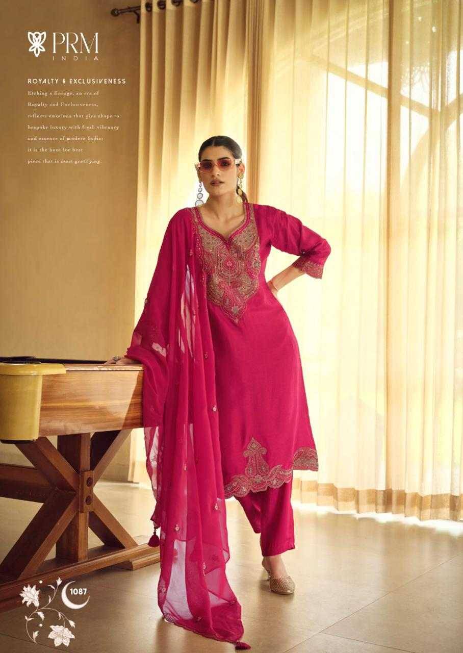Moh By PRM Trendz 1086 To 1091 Series Beautiful Festive Suits Colorful Stylish Fancy Casual Wear & Ethnic Wear Pure Russian Silk Dresses At Wholesale Price
