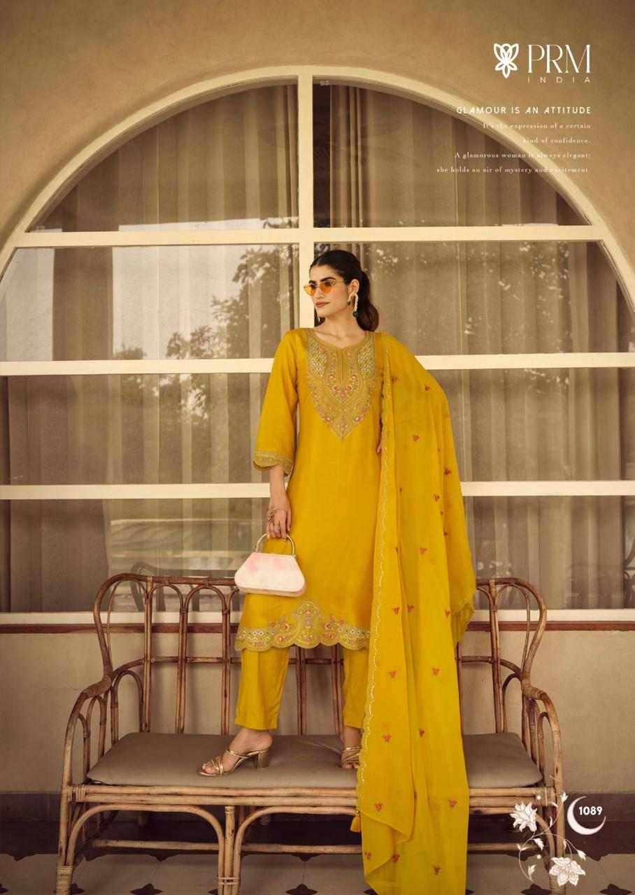 Moh By PRM Trendz 1086 To 1091 Series Beautiful Festive Suits Colorful Stylish Fancy Casual Wear & Ethnic Wear Pure Russian Silk Dresses At Wholesale Price