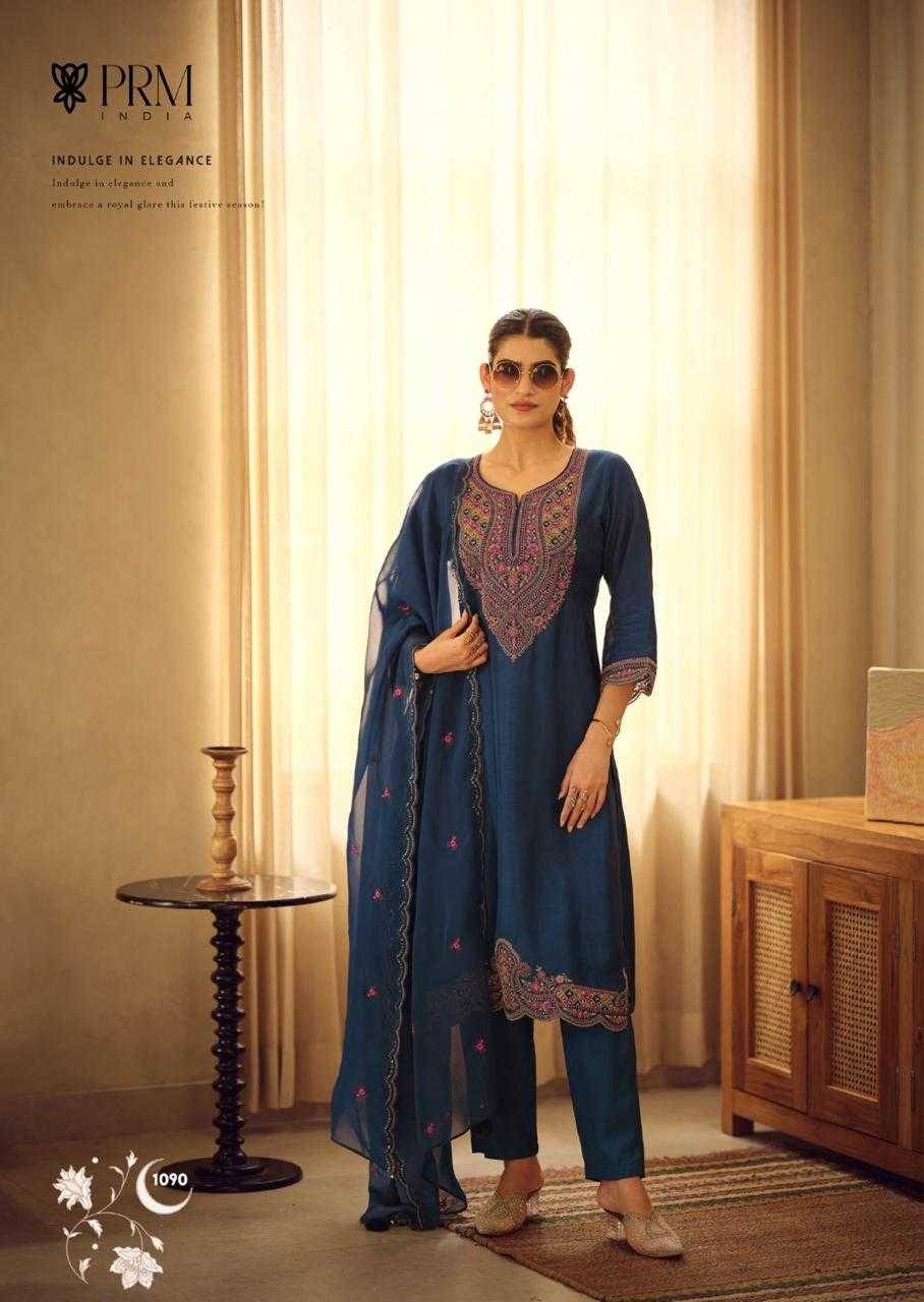 Moh By PRM Trendz 1086 To 1091 Series Beautiful Festive Suits Colorful Stylish Fancy Casual Wear & Ethnic Wear Pure Russian Silk Dresses At Wholesale Price