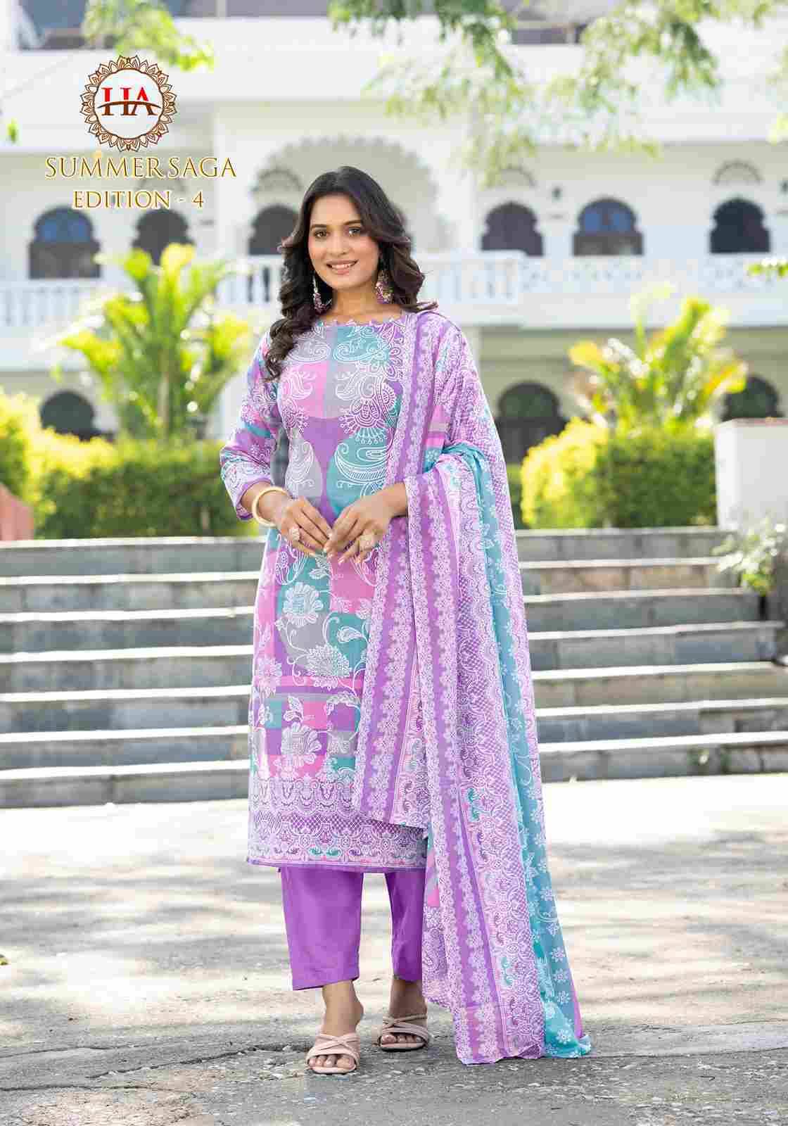 Summer Saga Vol-4 By Harshit Fashion Hub 2510-10-01 To 2510-10-08 Series Beautiful Festive Suits Stylish Fancy Colorful Casual Wear & Ethnic Wear Pure Cotton Dresses At Wholesale Price
