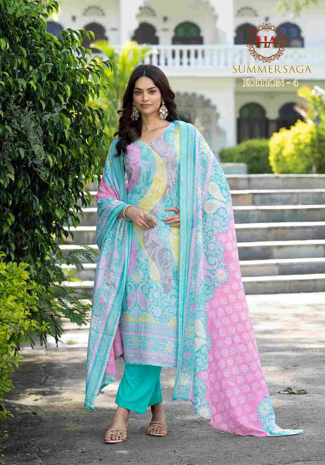 Summer Saga Vol-4 By Harshit Fashion Hub 2510-10-01 To 2510-10-08 Series Beautiful Festive Suits Stylish Fancy Colorful Casual Wear & Ethnic Wear Pure Cotton Dresses At Wholesale Price