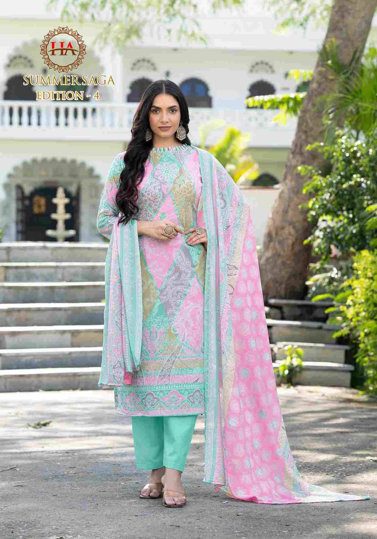 Summer Saga Vol-4 By Harshit Fashion Hub 2510-10-01 To 2510-10-08 Series Beautiful Festive Suits Stylish Fancy Colorful Casual Wear & Ethnic Wear Pure Cotton Dresses At Wholesale Price
