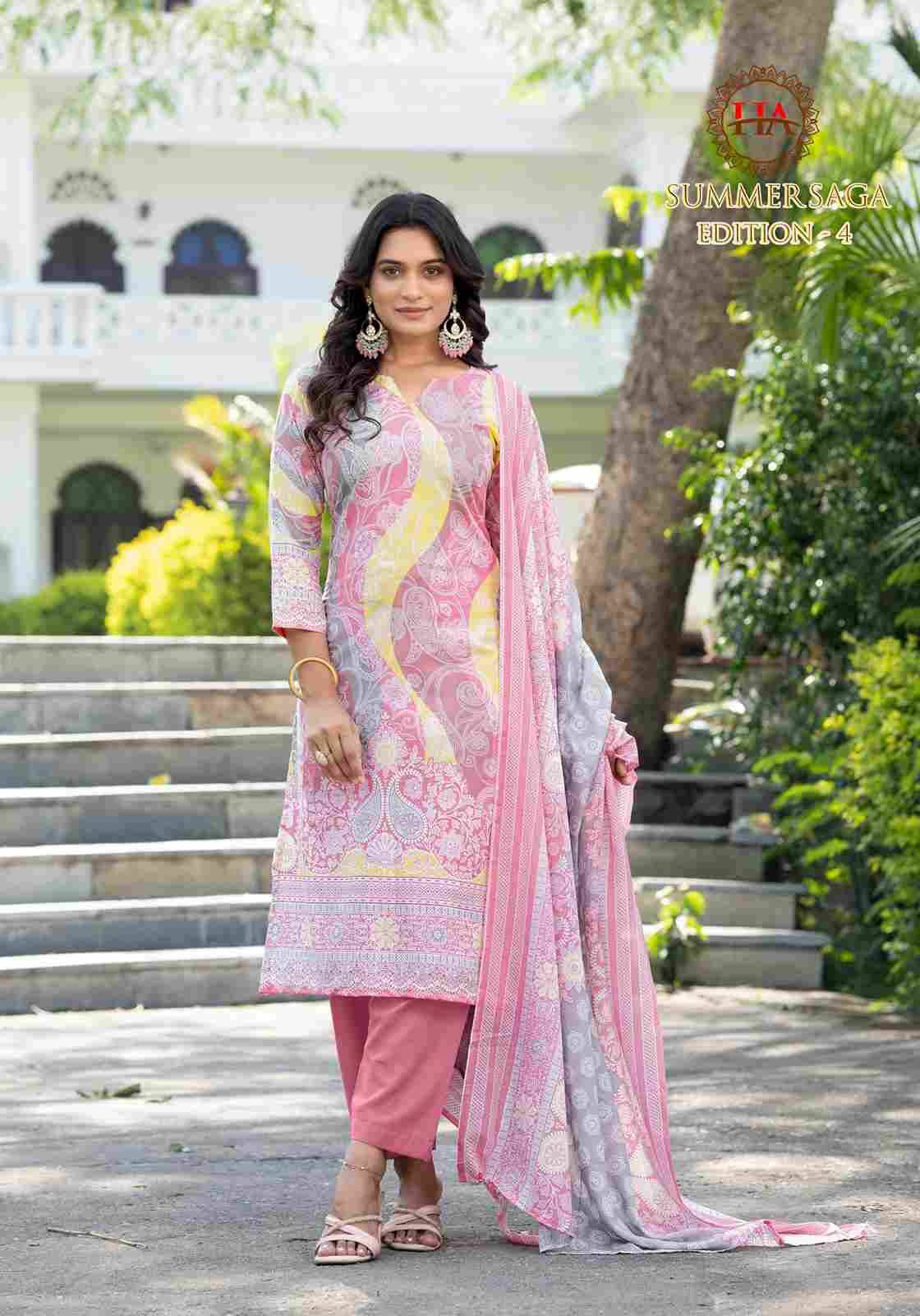 Summer Saga Vol-4 By Harshit Fashion Hub 2510-10-01 To 2510-10-08 Series Beautiful Festive Suits Stylish Fancy Colorful Casual Wear & Ethnic Wear Pure Cotton Dresses At Wholesale Price