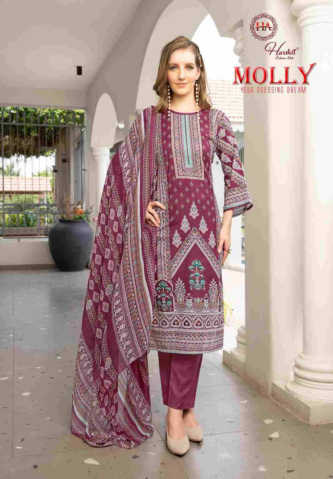 Molly By Harshit Fashion Hub 2512-12-01 To 2512-12-08 Series Beautiful Festive Suits Stylish Fancy Colorful Casual Wear & Ethnic Wear Pure Cambric Dresses At Wholesale Price