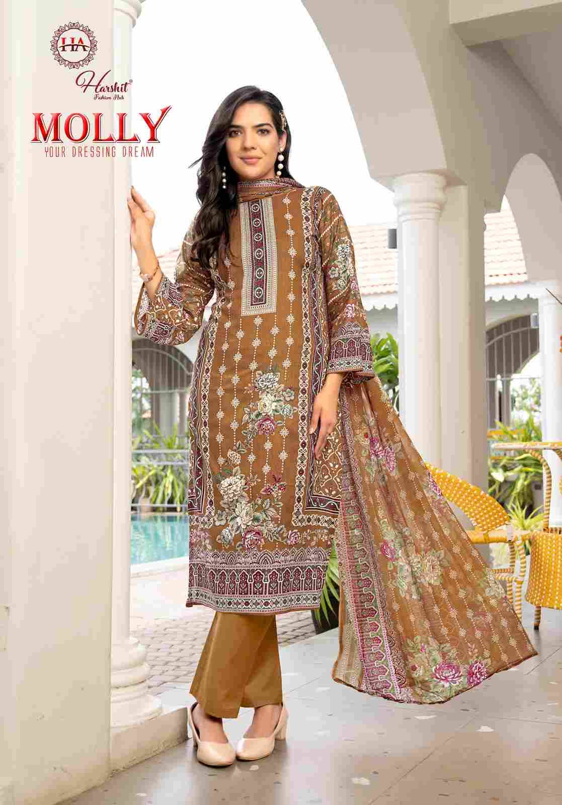 Molly By Harshit Fashion Hub 2512-12-01 To 2512-12-08 Series Beautiful Festive Suits Stylish Fancy Colorful Casual Wear & Ethnic Wear Pure Cambric Dresses At Wholesale Price