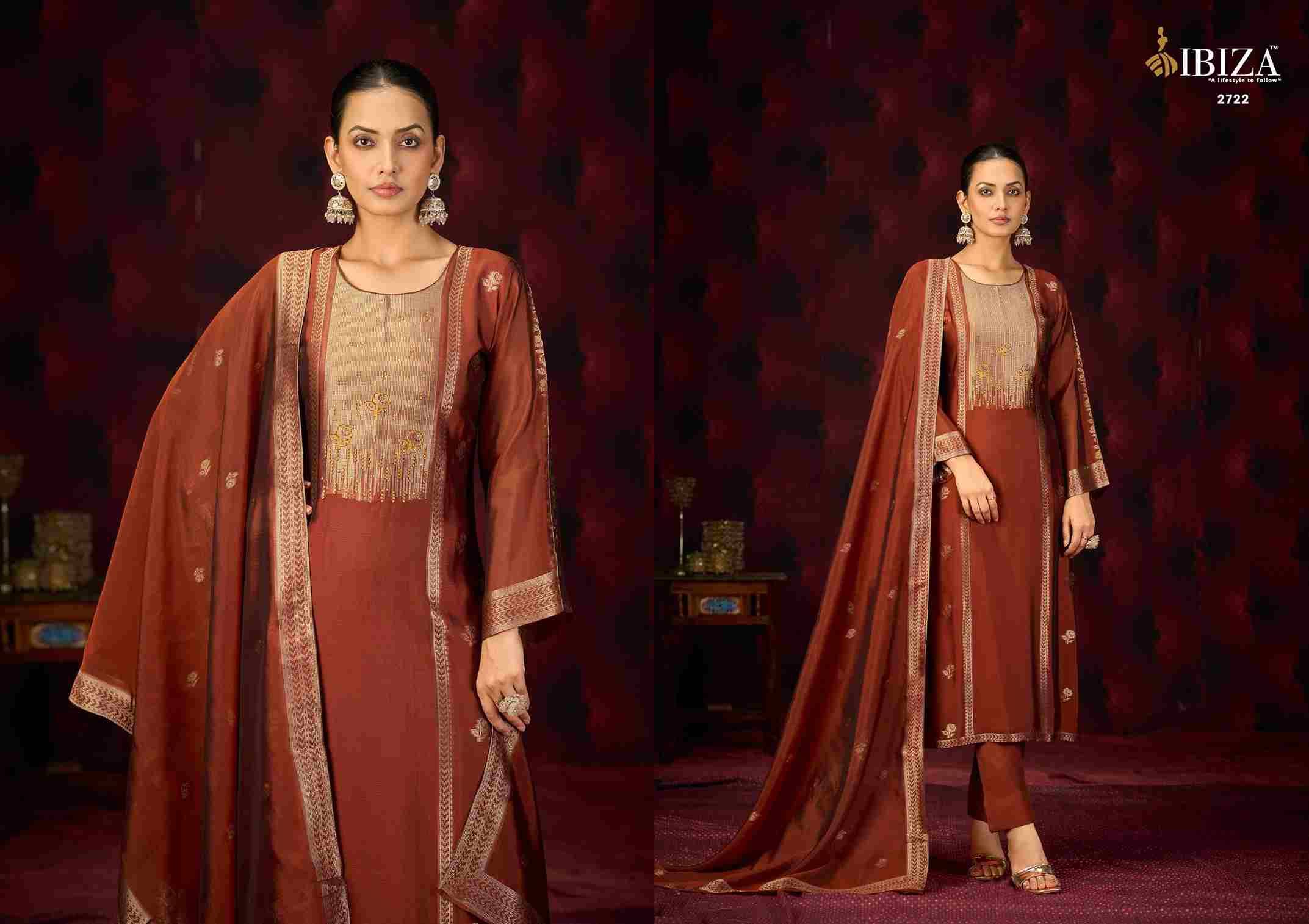 Orya By Ibiza 2721 To 2724 Series Beautiful Festive Suits Colorful Stylish Fancy Casual Wear & Ethnic Wear Pure Bangalori Silk Jacquard Dresses At Wholesale Price