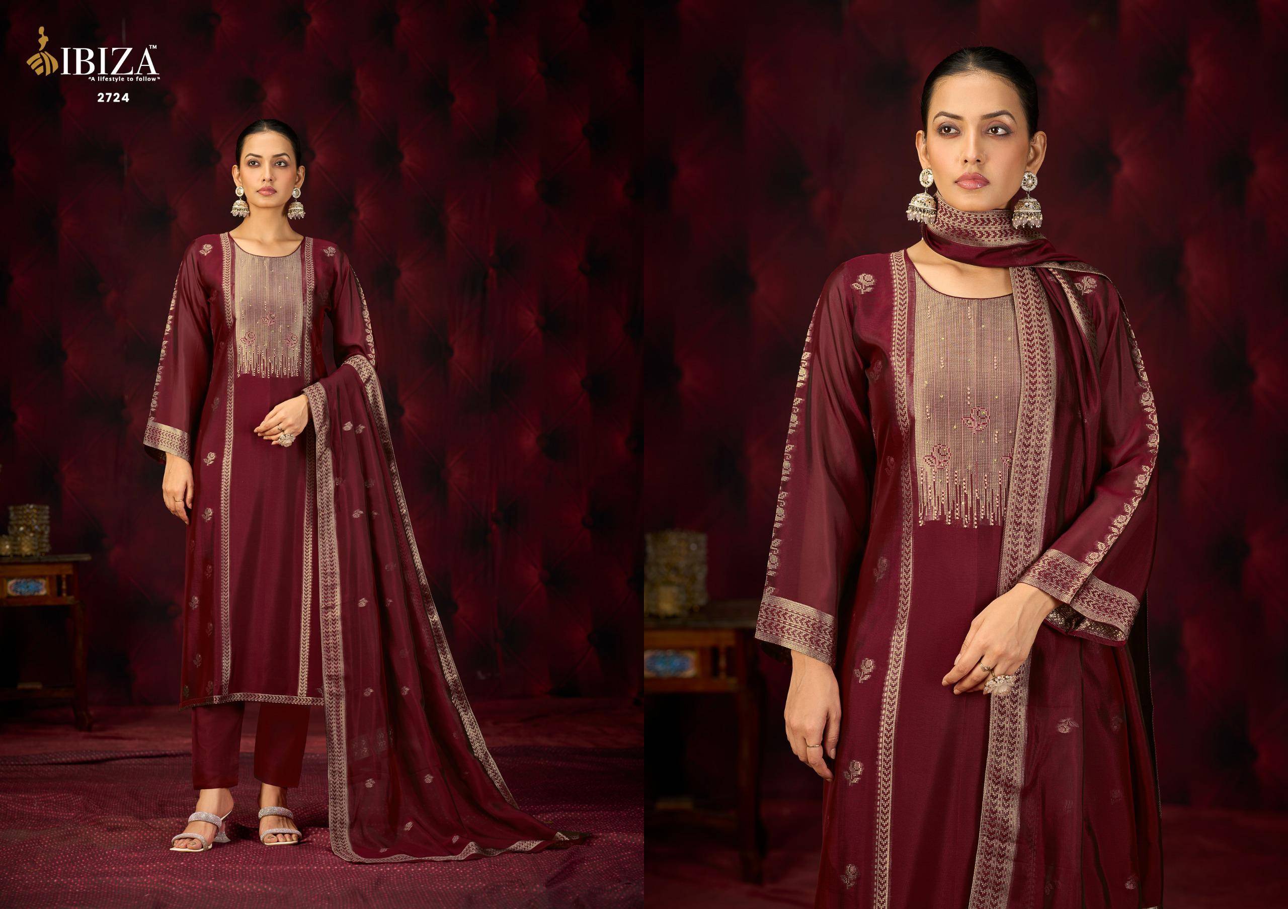 Orya By Ibiza 2721 To 2724 Series Beautiful Festive Suits Colorful Stylish Fancy Casual Wear & Ethnic Wear Pure Bangalori Silk Jacquard Dresses At Wholesale Price