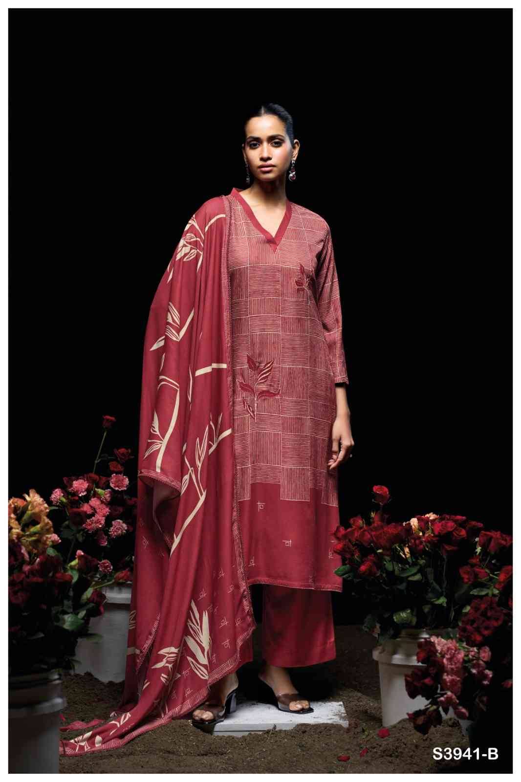 Pyrrha-3941 By Ganga Fashion 3941-A To 3941-D Series Beautiful Festive Suits Stylish Colorful Fancy Casual Wear & Ethnic Wear Premium Pashmina Print Dresses At Wholesale Price