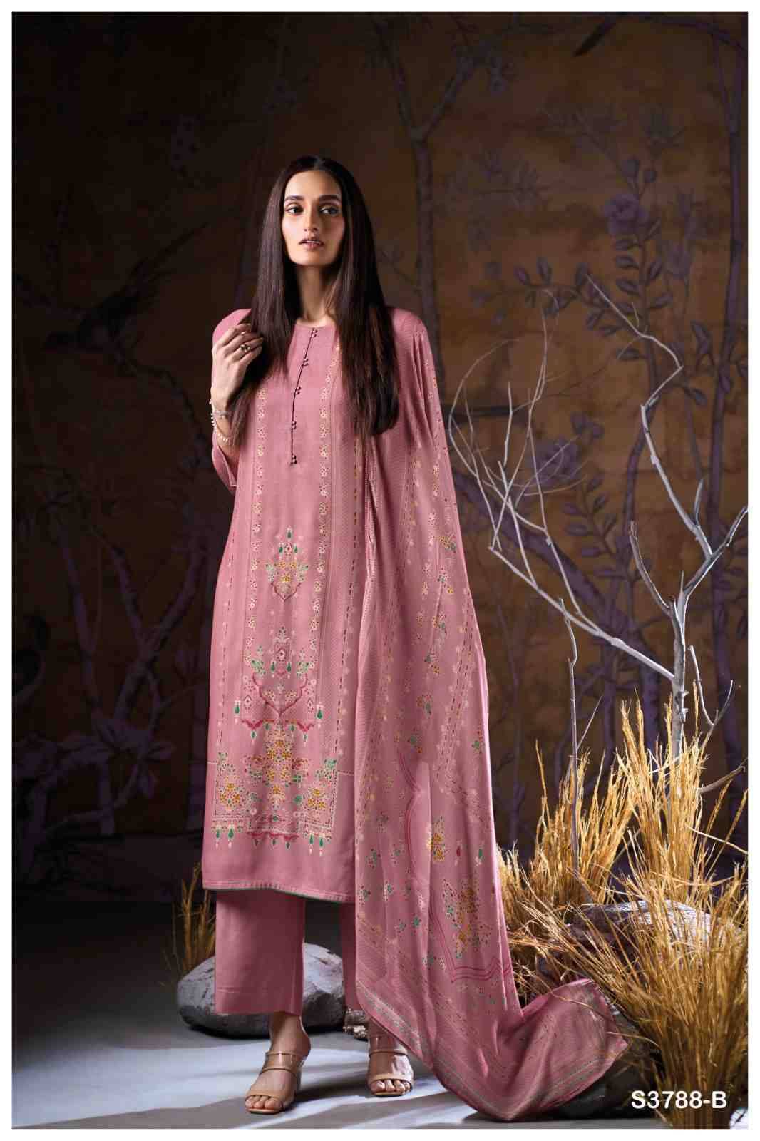 Aralyn-3788 By Ganga Fashion 3788-A To 3788-D Series Beautiful Festive Suits Stylish Colorful Fancy Casual Wear & Ethnic Wear Premium Pashmina Print Dresses At Wholesale Price