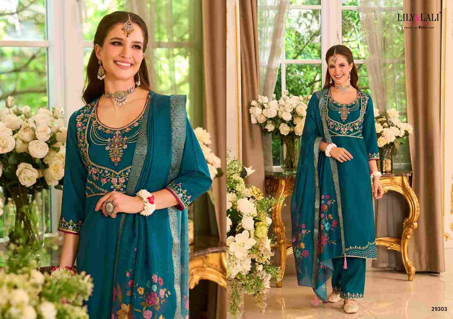 Phulkari By Lily And Lali 29301 To 29304 Series Beautiful Festive Suits Colorful Stylish Fancy Casual Wear & Ethnic Wear Viscose Silk Embroidery Dresses At Wholesale Price