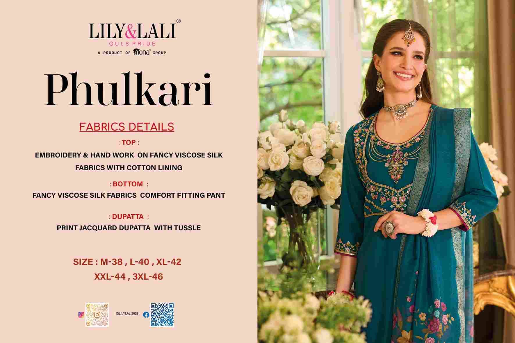 Phulkari By Lily And Lali 29301 To 29304 Series Beautiful Festive Suits Colorful Stylish Fancy Casual Wear & Ethnic Wear Viscose Silk Embroidery Dresses At Wholesale Price