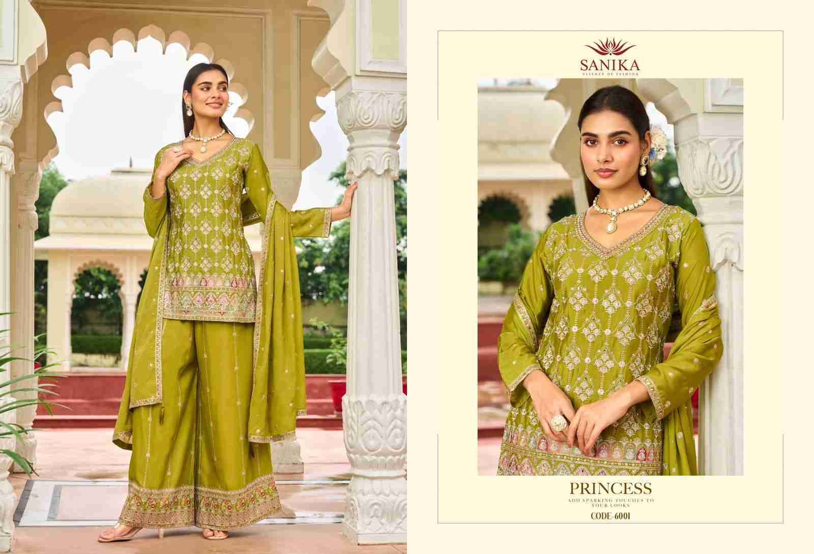 Noorani By Sanika 6001 To 6003 Series Beautiful Sharara Suits Stylish Fancy Colorful Party Wear & Occasional Wear Premium Chinnon Silk Dresses At Wholesale Price