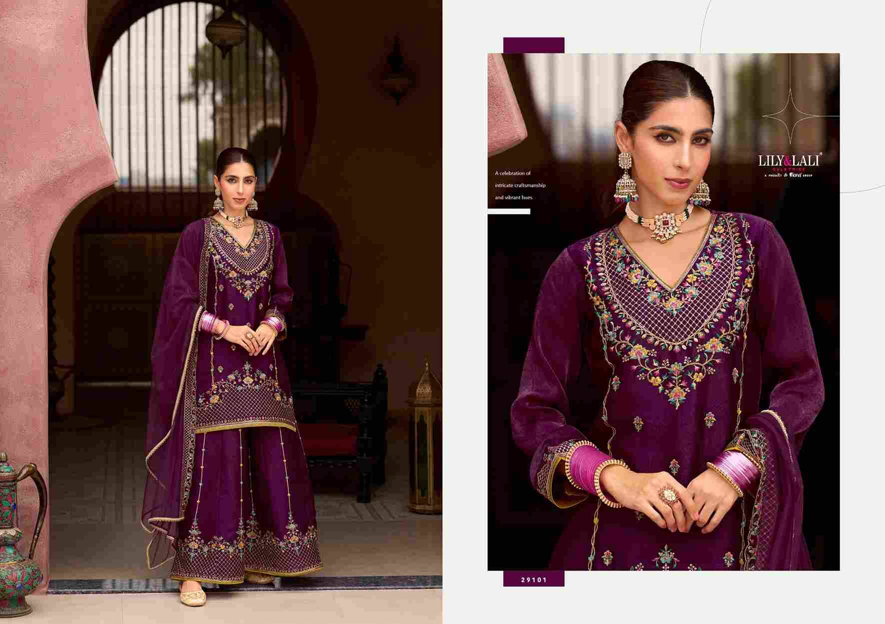 Andorra By Lily And Lali 29101 To 29104 Series Beautiful Festive Suits Colorful Stylish Fancy Casual Wear & Ethnic Wear Viscose Silk Embroidery Dresses At Wholesale Price