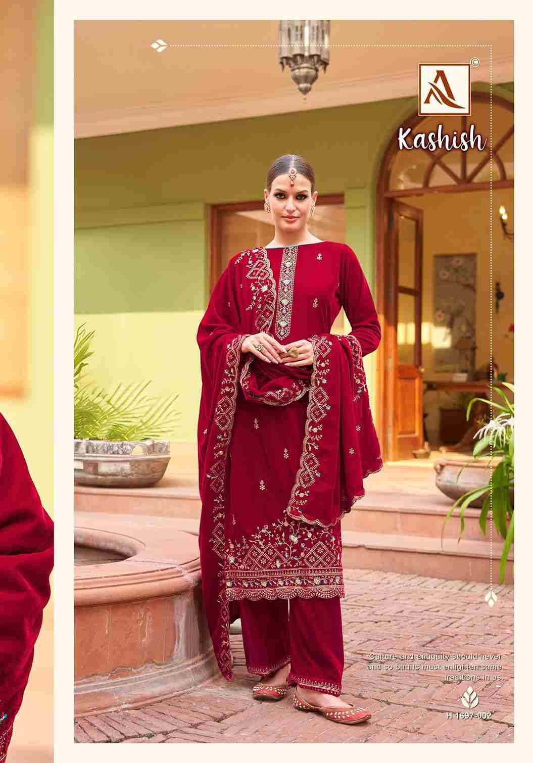 Kashish By Alok Suit 1697-001 To 1697-004 Series Beautiful Festive Suits Stylish Fancy Colorful Casual Wear & Ethnic Wear Pure Velvet Dresses At Wholesale Price