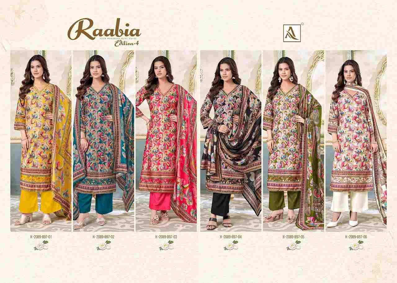 Raabia Vol-4 By Alok Suit 2089-897-01 To 2089-897-06 Series Beautiful Festive Suits Stylish Fancy Colorful Casual Wear & Ethnic Wear Pure Viscose Muslin Dresses At Wholesale Price