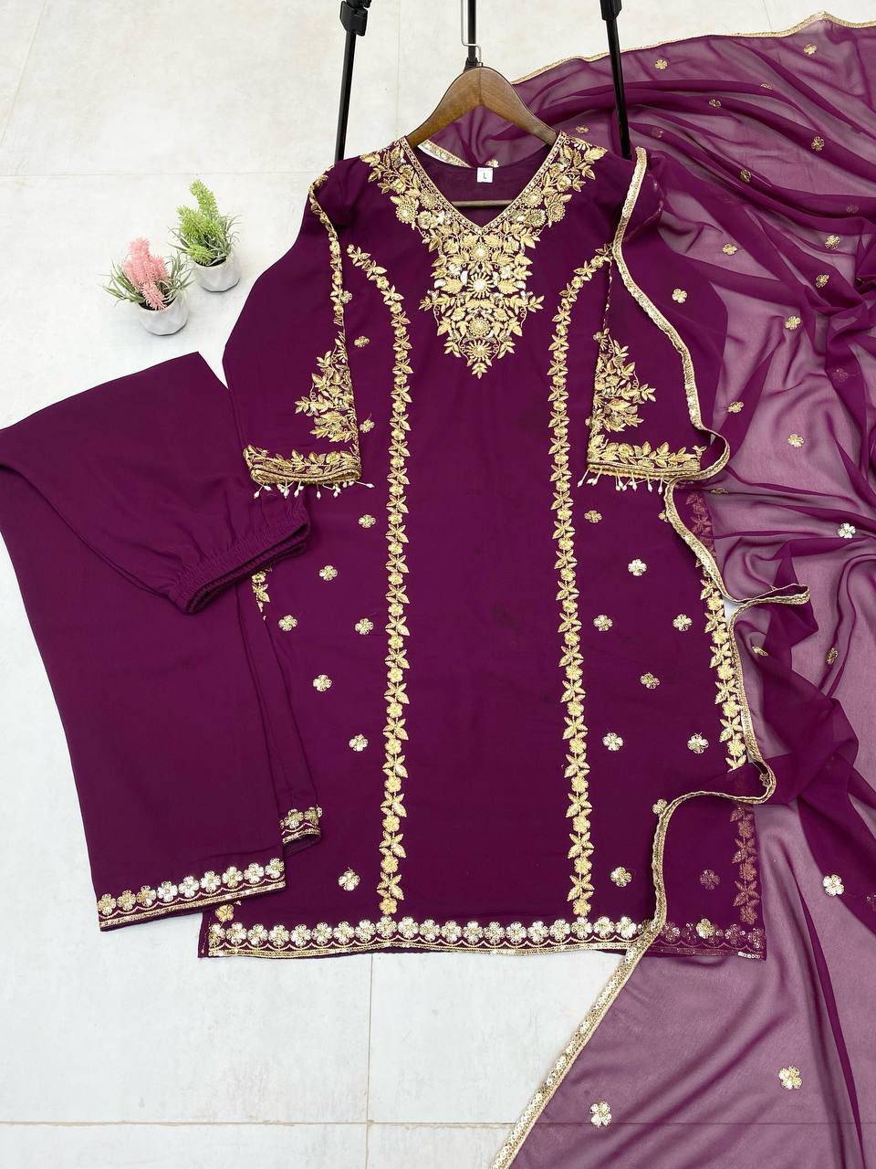 Le-1933 By Fashid Wholesale Beautiful Festive Suits Colorful Stylish Fancy Casual Wear & Ethnic Wear Georgette Dresses At Wholesale Price