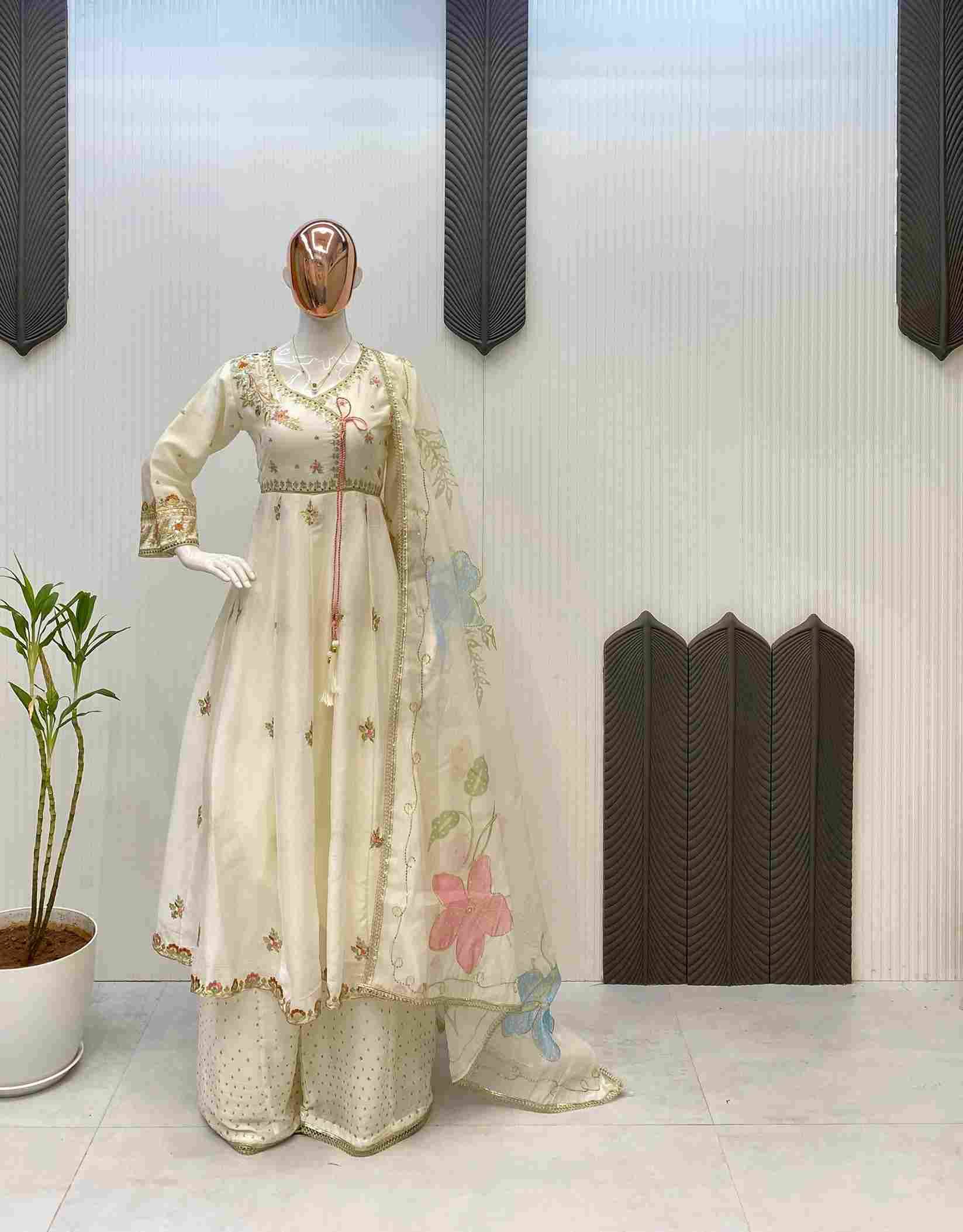 Le-2018 By Fashid Wholesale Suits Beautiful Fancy Colorful Stylish Party Wear & Occasional Wear Chinnon Gown At Wholesale Price