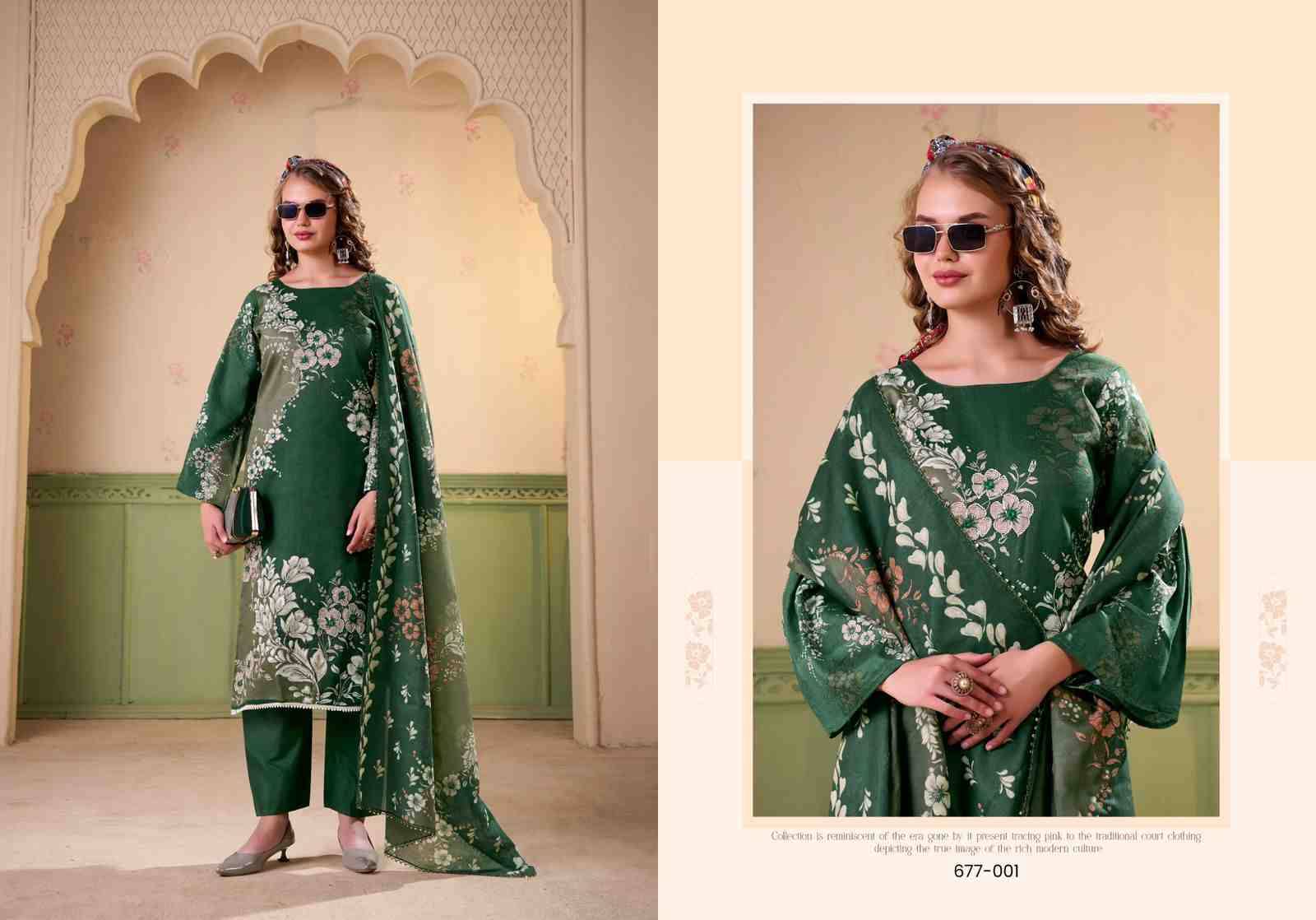 Rawiya By Zulfat 677-001 To 677-004 Series Beautiful Festive Suits Stylish Fancy Colorful Casual Wear & Ethnic Wear Pure Jam Cotton Print Dresses At Wholesale Price