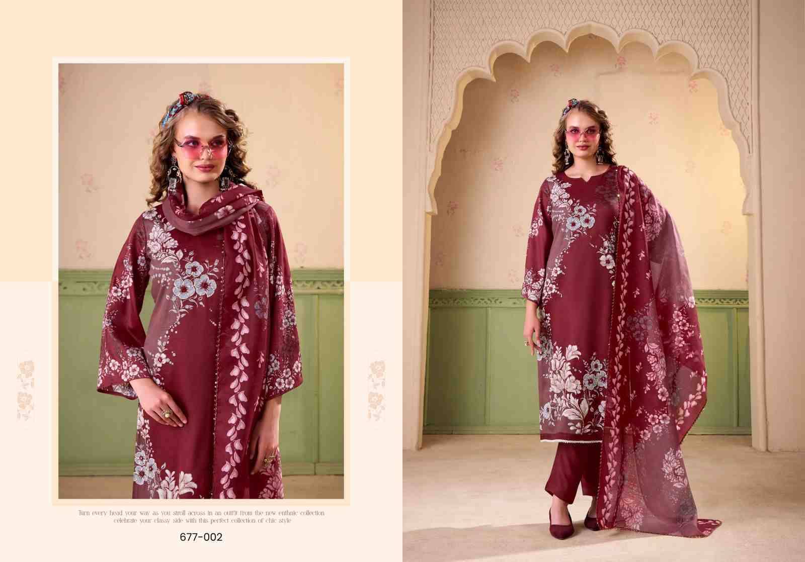 Rawiya By Zulfat 677-001 To 677-004 Series Beautiful Festive Suits Stylish Fancy Colorful Casual Wear & Ethnic Wear Pure Jam Cotton Print Dresses At Wholesale Price