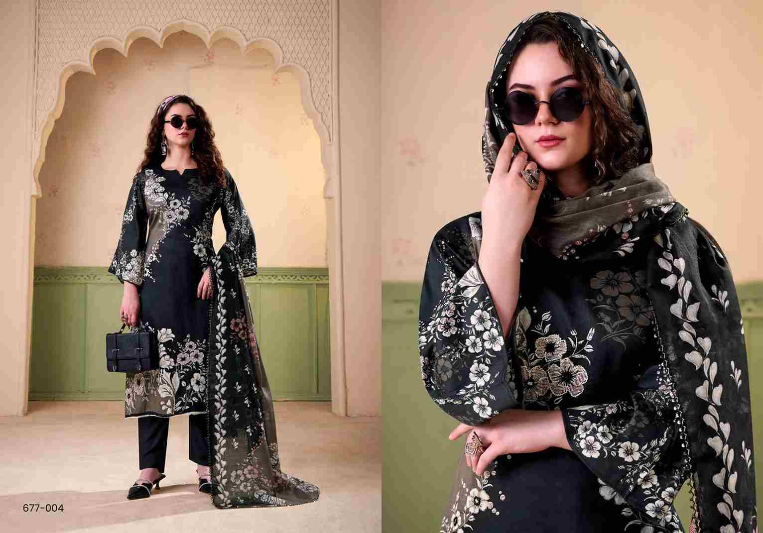 Rawiya By Zulfat 677-001 To 677-004 Series Beautiful Festive Suits Stylish Fancy Colorful Casual Wear & Ethnic Wear Pure Jam Cotton Print Dresses At Wholesale Price