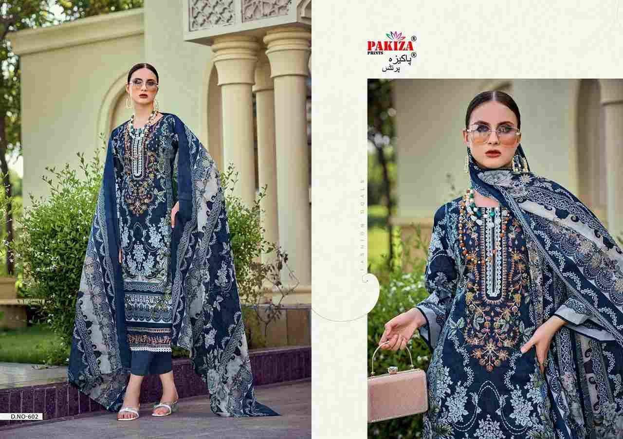 Haniya Hiba Vol-6 By Pakiza Prints 601 To 610 Series Beautiful Festive Suits Stylish Fancy Colorful Party Wear & Occasional Wear Lawn Cotton Dresses At Wholesale Price