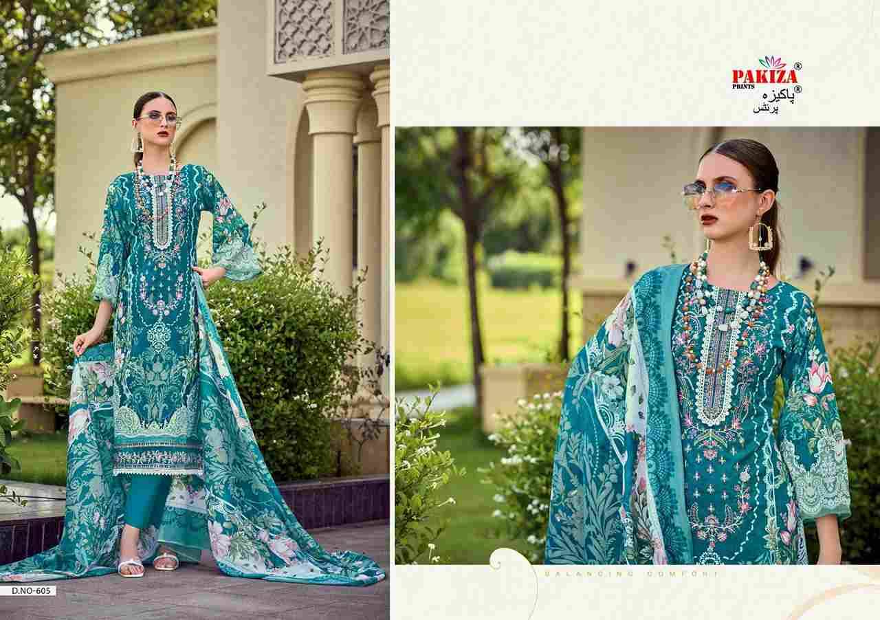 Haniya Hiba Vol-6 By Pakiza Prints 601 To 610 Series Beautiful Festive Suits Stylish Fancy Colorful Party Wear & Occasional Wear Lawn Cotton Dresses At Wholesale Price