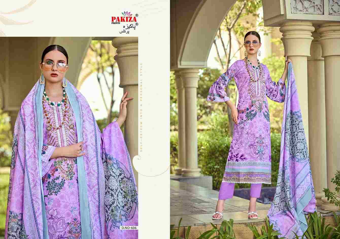 Haniya Hiba Vol-6 By Pakiza Prints 601 To 610 Series Beautiful Festive Suits Stylish Fancy Colorful Party Wear & Occasional Wear Lawn Cotton Dresses At Wholesale Price