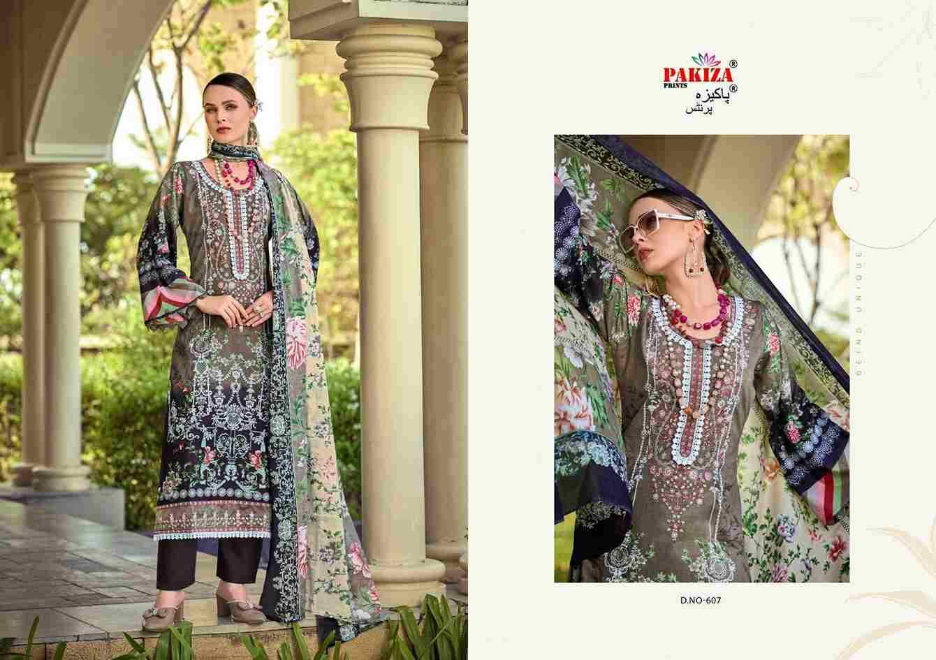 Haniya Hiba Vol-6 By Pakiza Prints 601 To 610 Series Beautiful Festive Suits Stylish Fancy Colorful Party Wear & Occasional Wear Lawn Cotton Dresses At Wholesale Price