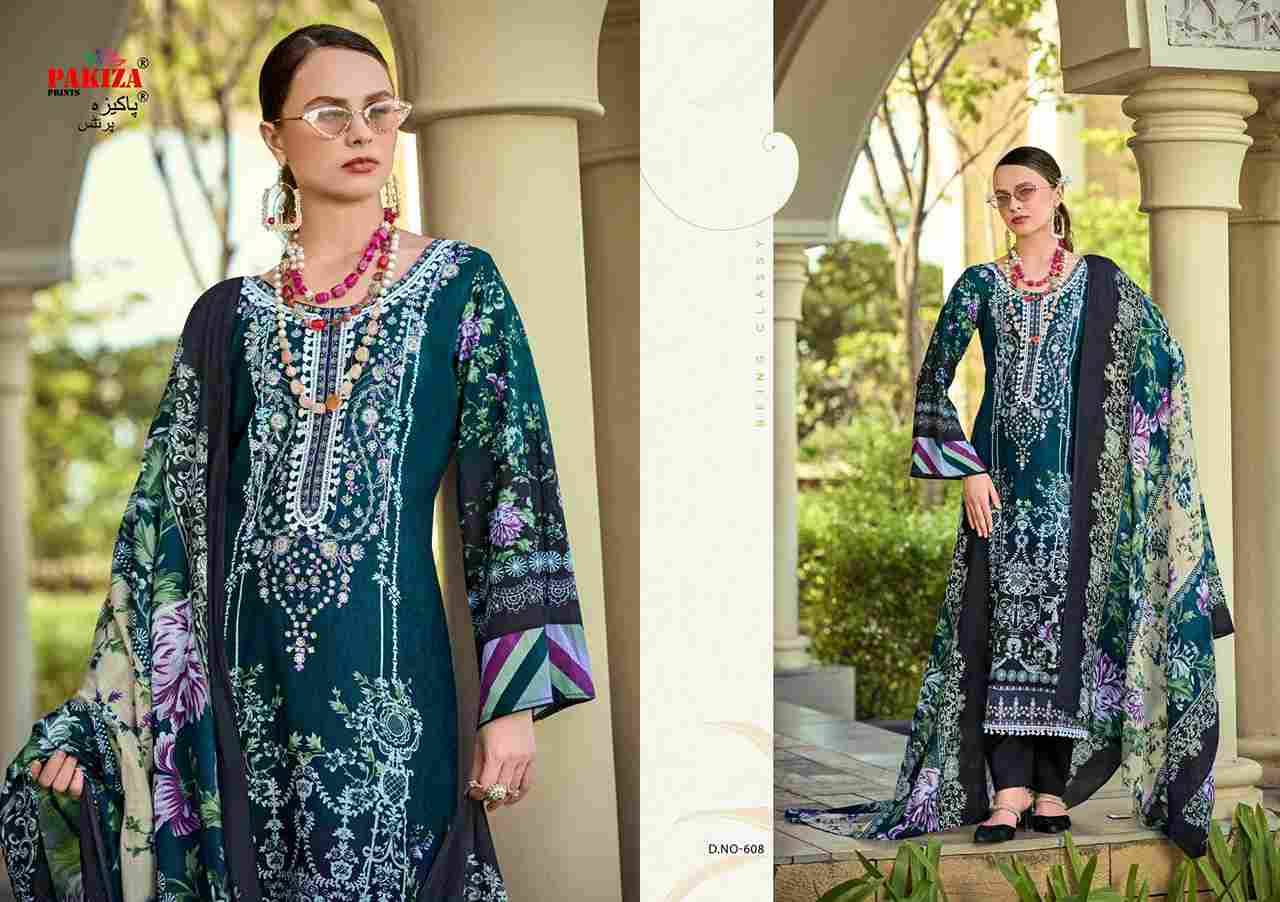 Haniya Hiba Vol-6 By Pakiza Prints 601 To 610 Series Beautiful Festive Suits Stylish Fancy Colorful Party Wear & Occasional Wear Lawn Cotton Dresses At Wholesale Price