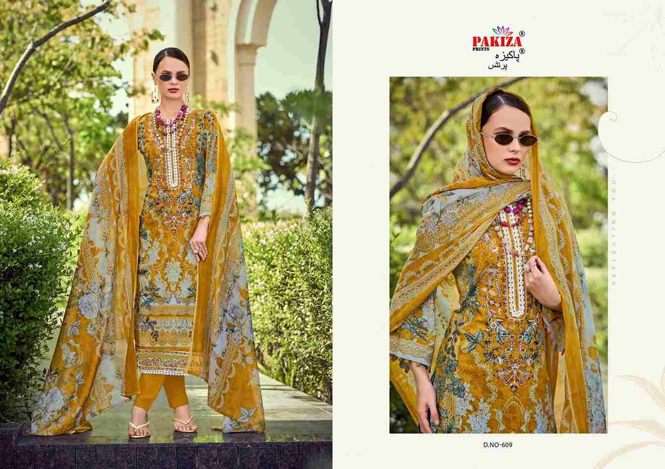Haniya Hiba Vol-6 By Pakiza Prints 601 To 610 Series Beautiful Festive Suits Stylish Fancy Colorful Party Wear & Occasional Wear Lawn Cotton Dresses At Wholesale Price