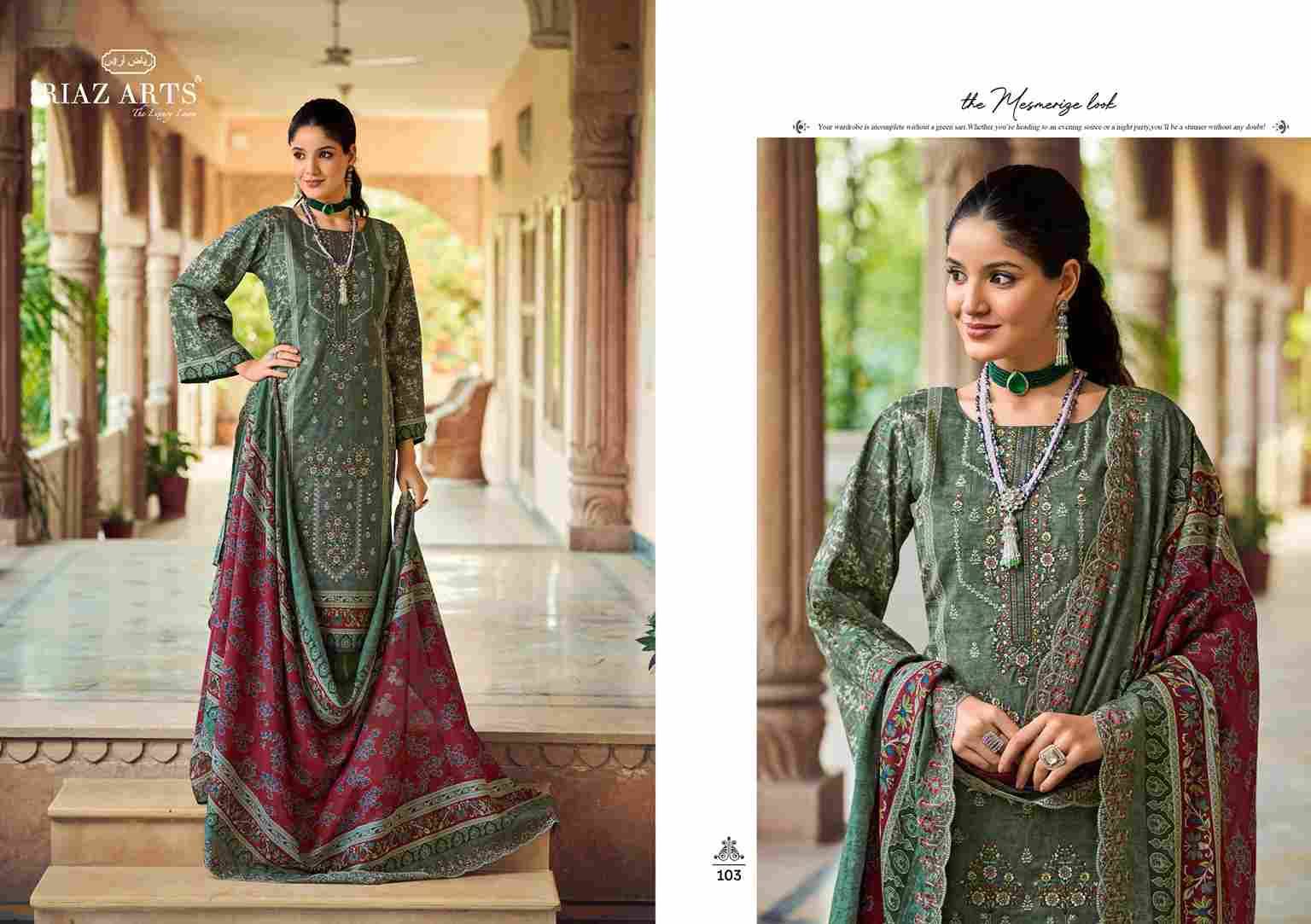 Chevron Vol-2 By Riaz Arts 101 To 108 Series Beautiful Festive Suits Stylish Fancy Colorful Casual Wear & Ethnic Wear Pure Cotton Print Dresses At Wholesale Price