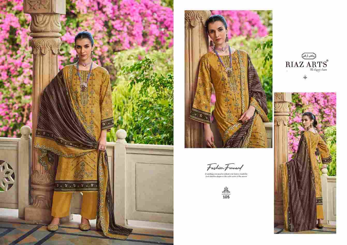 Chevron Vol-2 By Riaz Arts 101 To 108 Series Beautiful Festive Suits Stylish Fancy Colorful Casual Wear & Ethnic Wear Pure Cotton Print Dresses At Wholesale Price