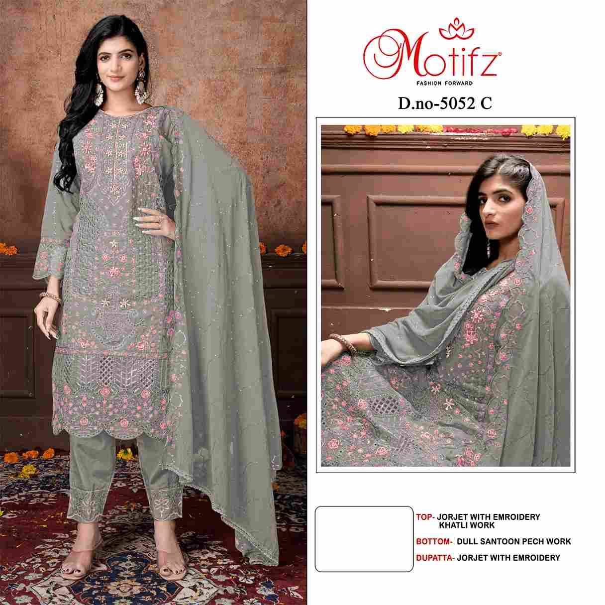 Motifz Hit Design 5052 Colours By Motifz 5052-A To 5052-D Series Beautiful Pakistani Suits Colorful Stylish Fancy Casual Wear & Ethnic Wear Georgette Dresses At Wholesale Price