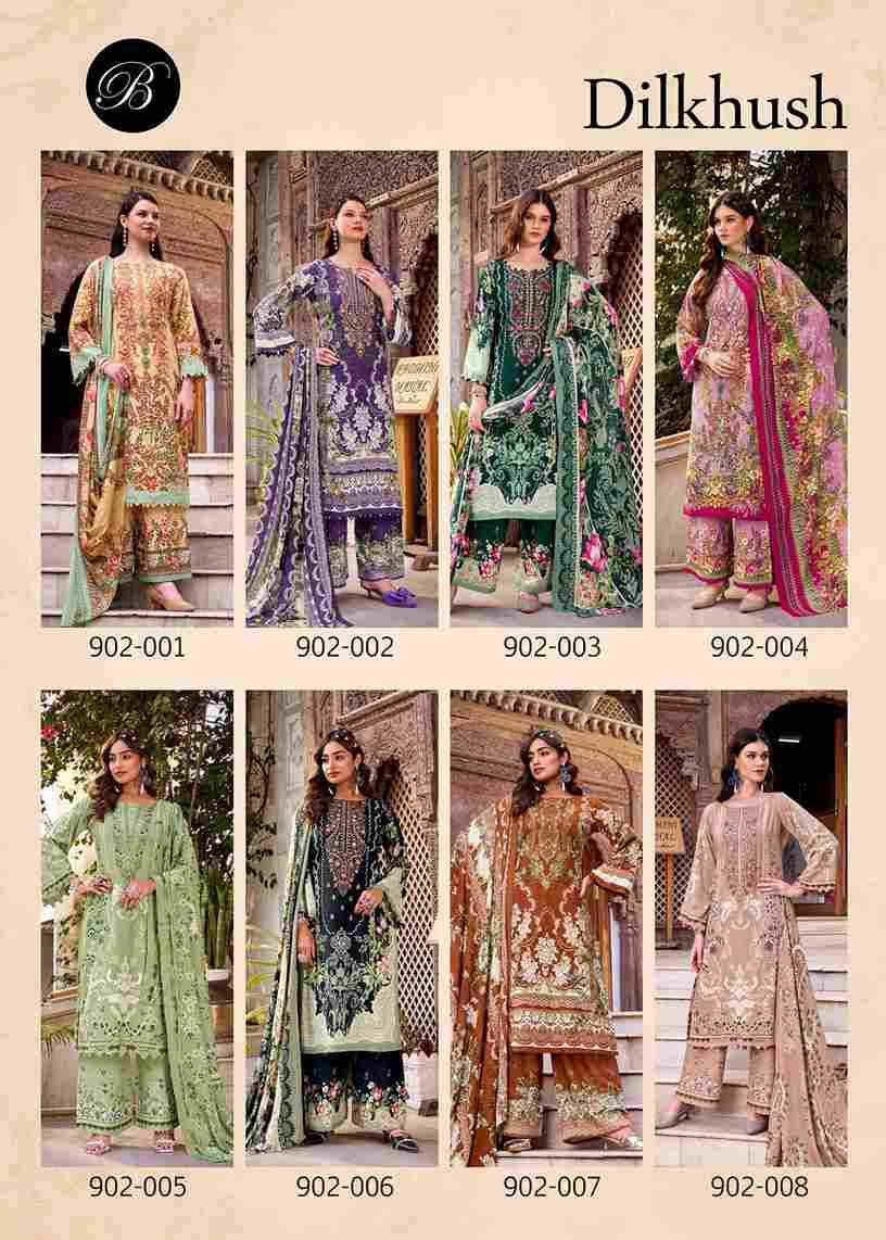 Dilkhush By Belliza 902-001 To 902-008 Series Beautiful Winter Collection Suits Stylish Fancy Colorful Casual Wear & Ethnic Wear Pure Viscose Rayon Digital Printed Dresses At Wholesale Price
