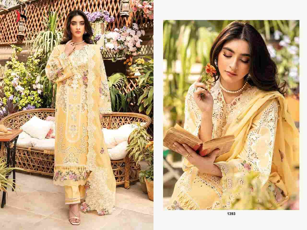 Elaf Luxury Lawn-25 Vol-3 By Deepsy Suits 1391 To 1395 Series Designer Pakistani Suits Beautiful Fancy Stylish Colorful Party Wear & Occasional Wear Pure Cotton Dresses At Wholesale Price