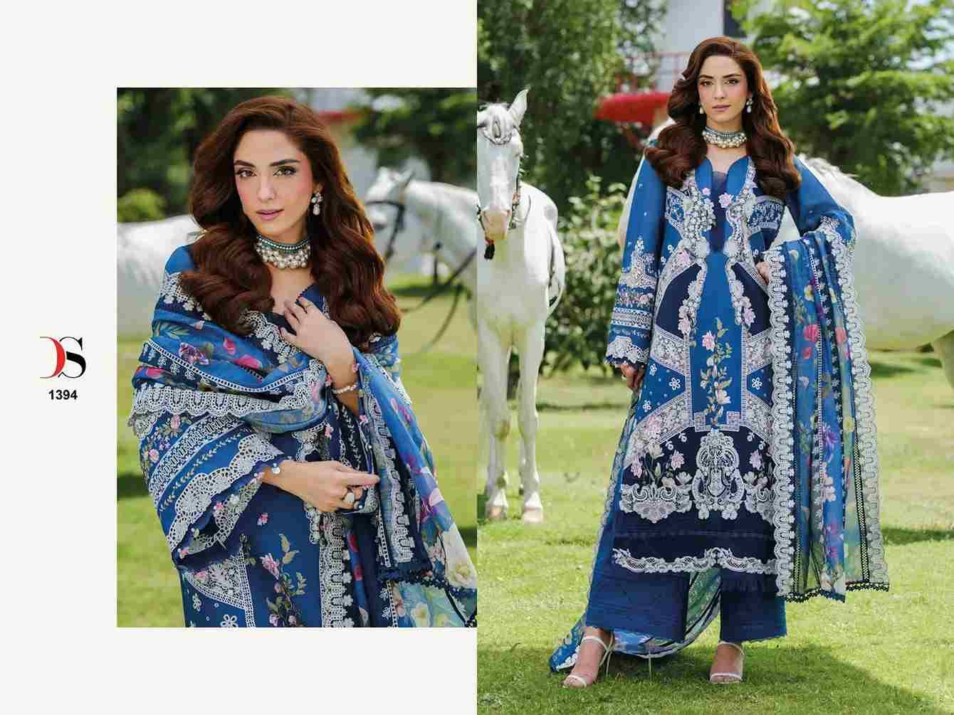 Elaf Luxury Lawn-25 Vol-3 By Deepsy Suits 1391 To 1395 Series Designer Pakistani Suits Beautiful Fancy Stylish Colorful Party Wear & Occasional Wear Pure Cotton Dresses At Wholesale Price