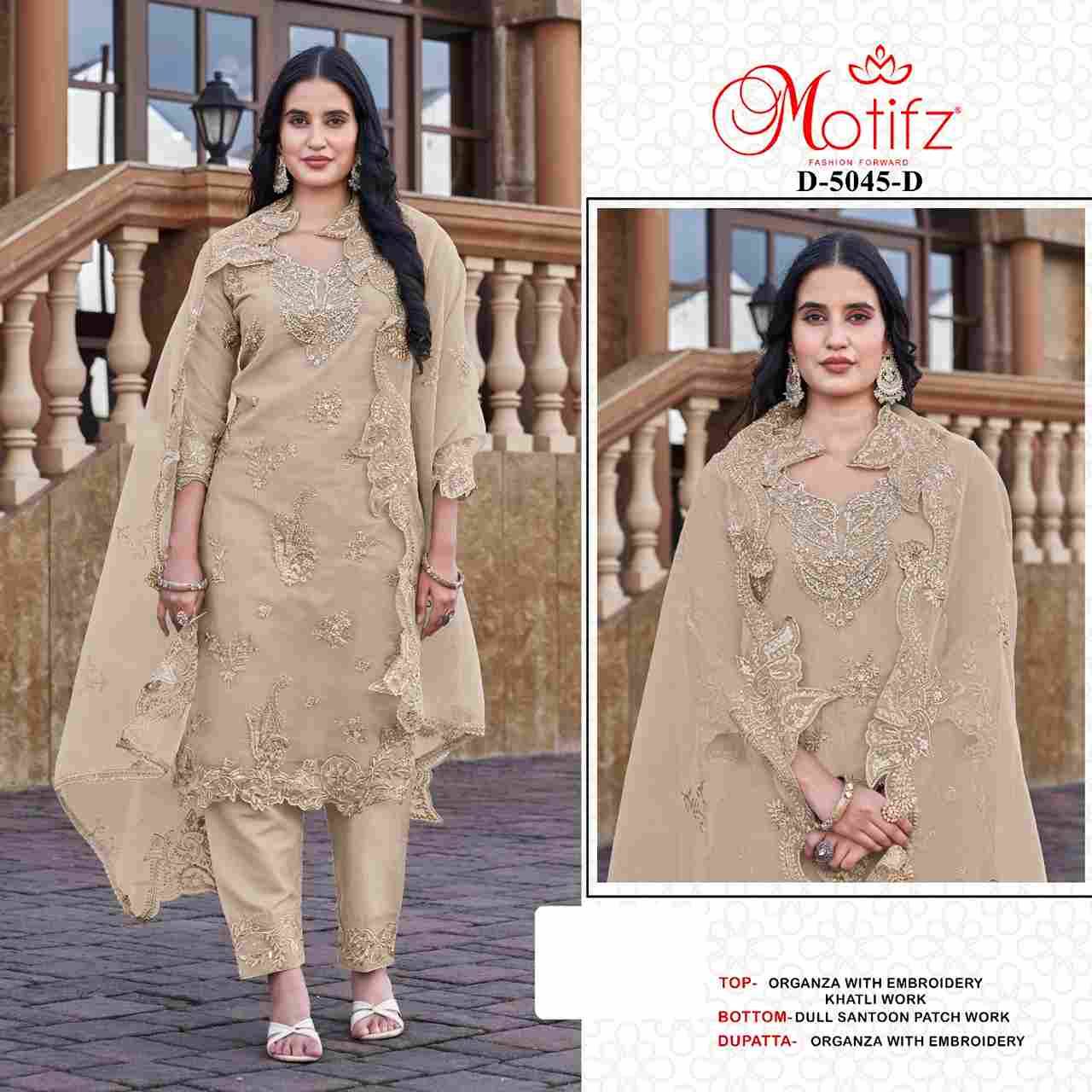 Motifz Hit Design 5045 Colours By Motifz 5045-A To 5045-D Series Beautiful Pakistani Suits Colorful Stylish Fancy Casual Wear & Ethnic Wear Organza Dresses At Wholesale Price