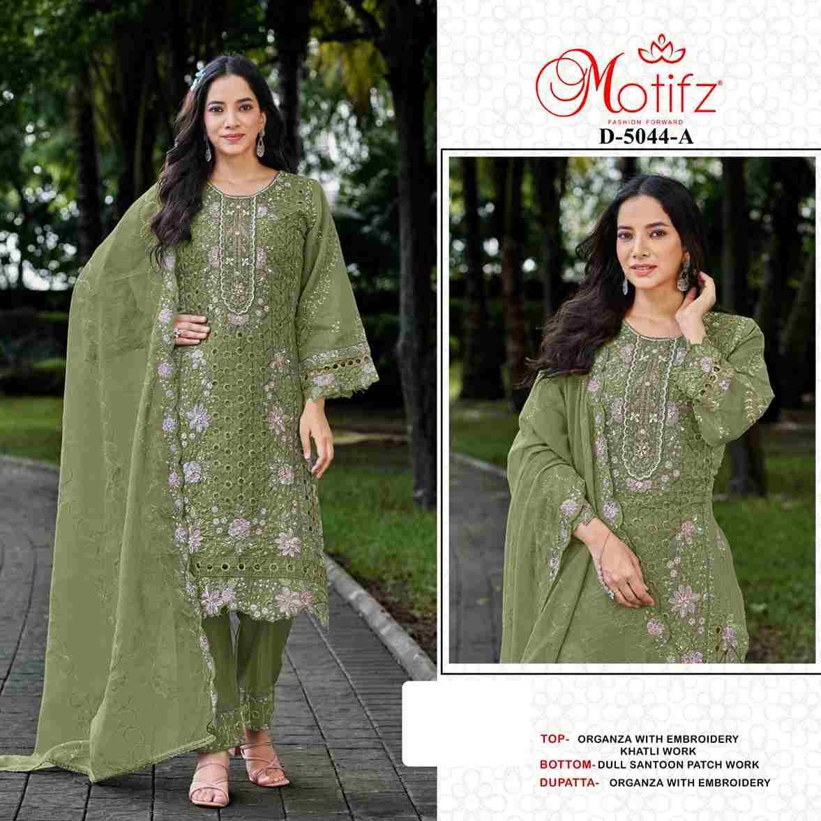 Motifz Hit Design 5044 Colours By Motifz 5044-A To 5044-D Series Beautiful Pakistani Suits Colorful Stylish Fancy Casual Wear & Ethnic Wear Organza Dresses At Wholesale Price