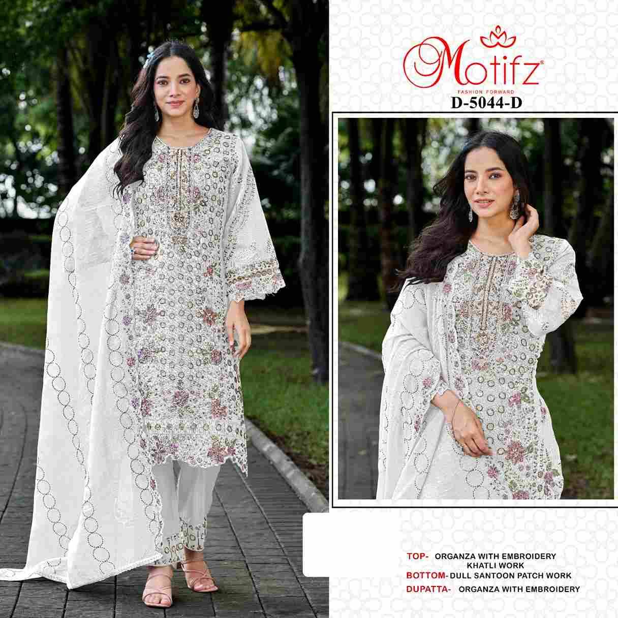 Motifz Hit Design 5044 Colours By Motifz 5044-A To 5044-D Series Beautiful Pakistani Suits Colorful Stylish Fancy Casual Wear & Ethnic Wear Organza Dresses At Wholesale Price