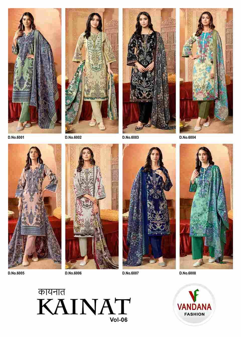 Kainat Vol-6 By Vandana Fashion 6001 To 6008 Series Beautiful Festive Suits Stylish Fancy Colorful Casual Wear & Ethnic Wear Cotton Print Dresses At Wholesale Price