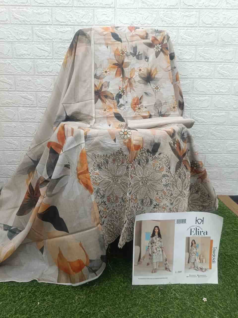 Original Pakistani Elira By Tawakkal Fab 3019 To 3026 Series Beautiful Pakistani Suits Colorful Stylish Fancy Casual Wear & Ethnic Wear Lawn Dresses At Wholesale Price