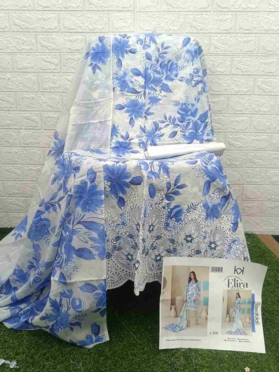 Original Pakistani Elira By Tawakkal Fab 3019 To 3026 Series Beautiful Pakistani Suits Colorful Stylish Fancy Casual Wear & Ethnic Wear Lawn Dresses At Wholesale Price