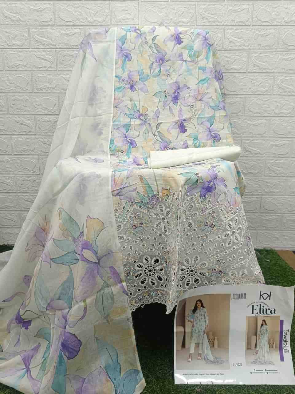 Original Pakistani Elira By Tawakkal Fab 3019 To 3026 Series Beautiful Pakistani Suits Colorful Stylish Fancy Casual Wear & Ethnic Wear Lawn Dresses At Wholesale Price