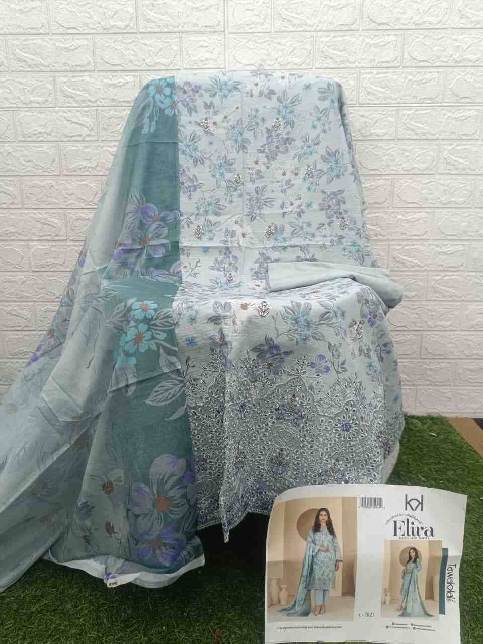 Original Pakistani Elira By Tawakkal Fab 3019 To 3026 Series Beautiful Pakistani Suits Colorful Stylish Fancy Casual Wear & Ethnic Wear Lawn Dresses At Wholesale Price