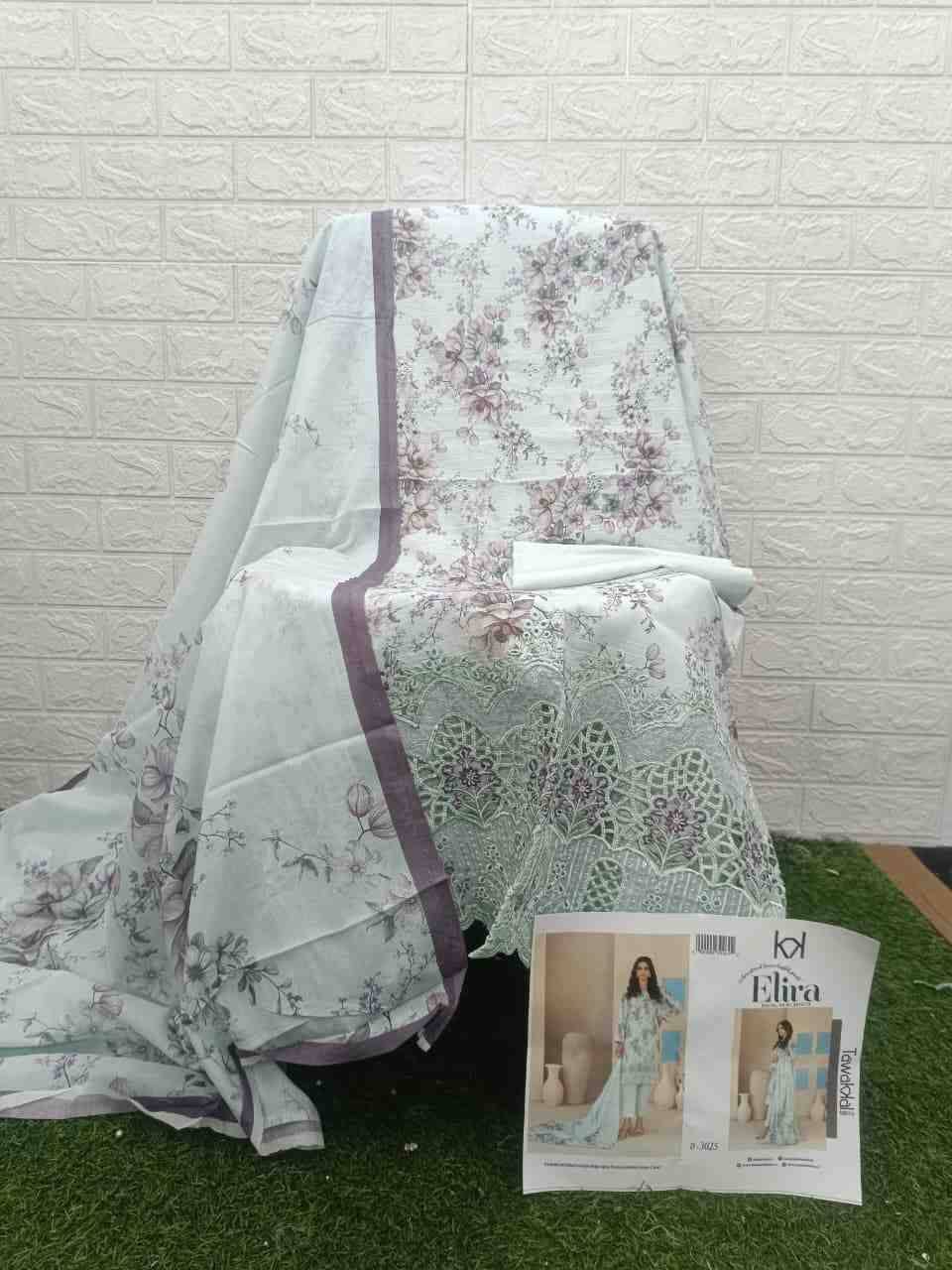 Original Pakistani Elira By Tawakkal Fab 3019 To 3026 Series Beautiful Pakistani Suits Colorful Stylish Fancy Casual Wear & Ethnic Wear Lawn Dresses At Wholesale Price