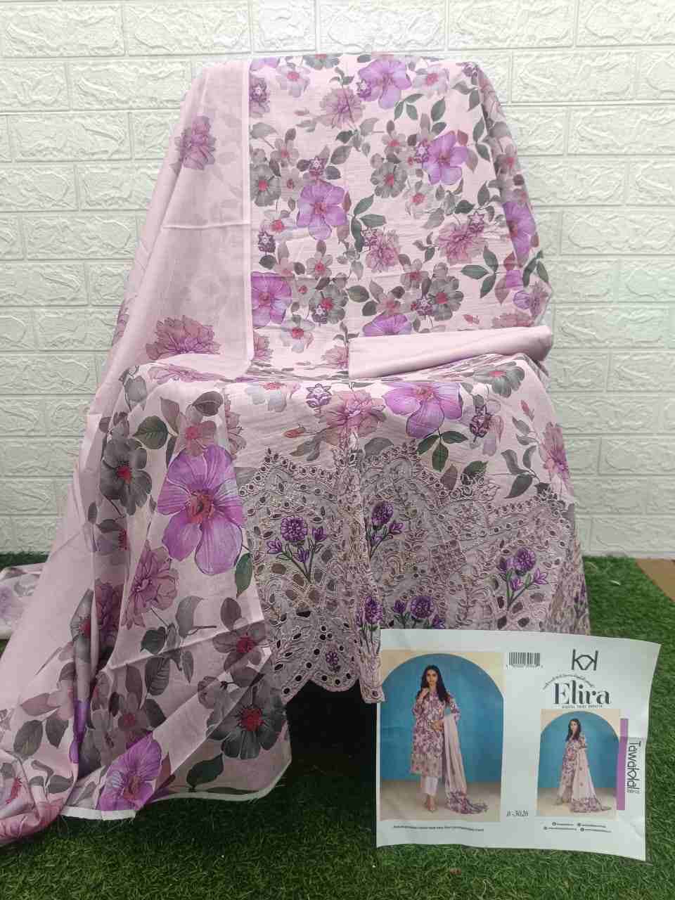 Original Pakistani Elira By Tawakkal Fab 3019 To 3026 Series Beautiful Pakistani Suits Colorful Stylish Fancy Casual Wear & Ethnic Wear Lawn Dresses At Wholesale Price