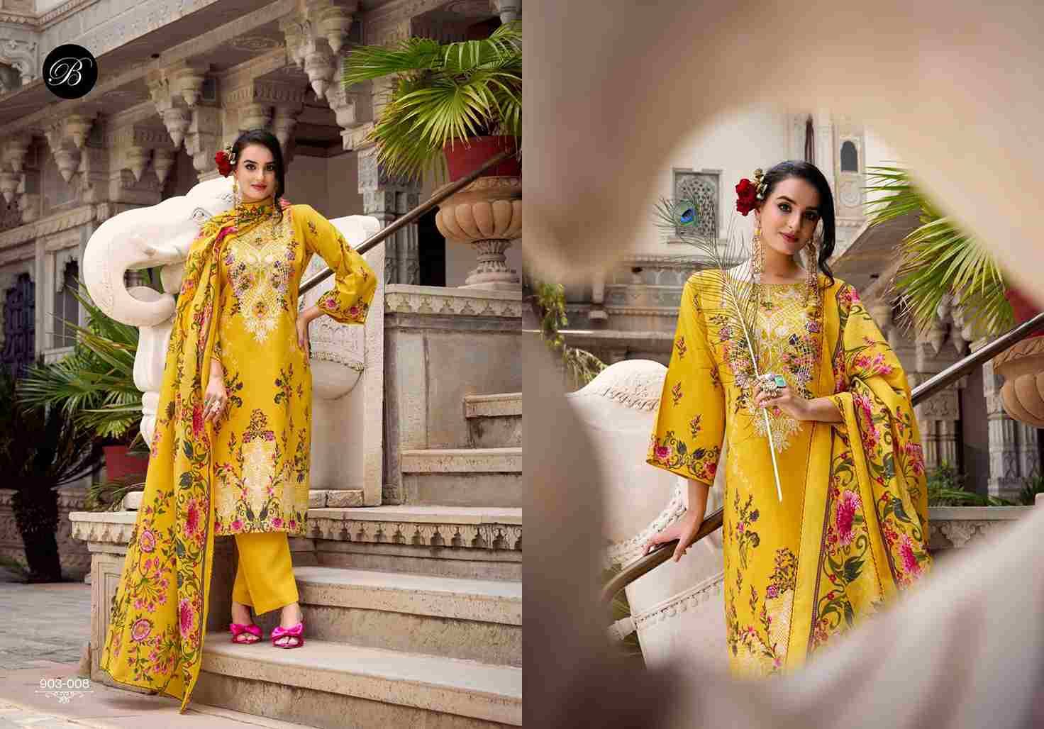Naira Vol-118 By Belliza 903-001 To 903-008 Series Beautiful Festive Suits Stylish Fancy Colorful Casual Wear & Ethnic Wear Pure Cotton Print Dresses At Wholesale Price